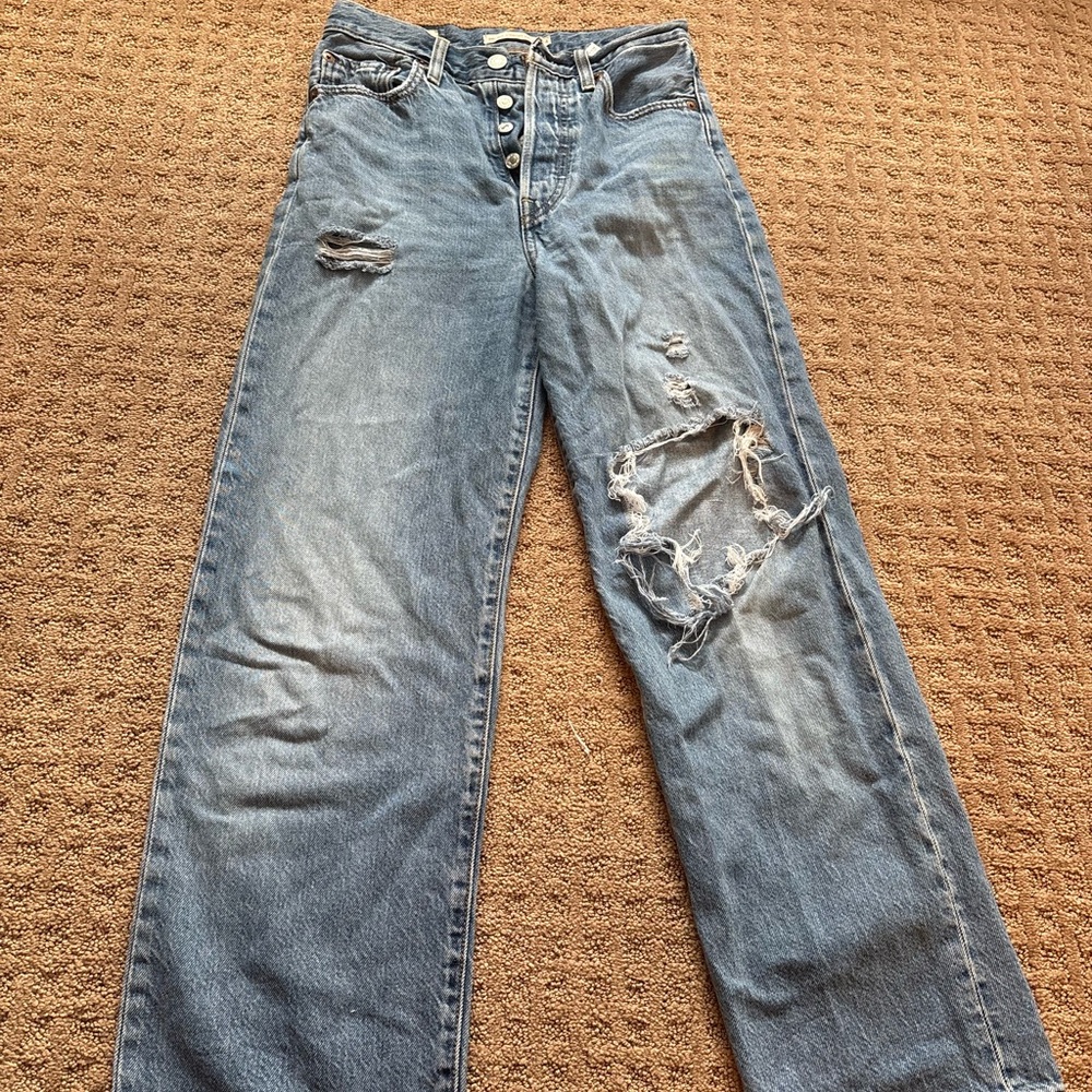 Distressed Blue Women's Jeans